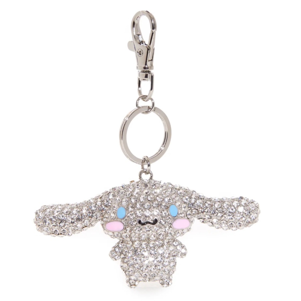 NIB Sanrio Hello Kitty pavé Cinnamoroll 3D Bling keychain bag charm